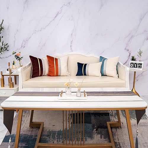 Miniatura 5 de Yangest - Funda de cojín de terciopelo con rayas doradas, moderna, de lujo, ideal para sofá, dormitorio, sala de estar y decoración del hogar.