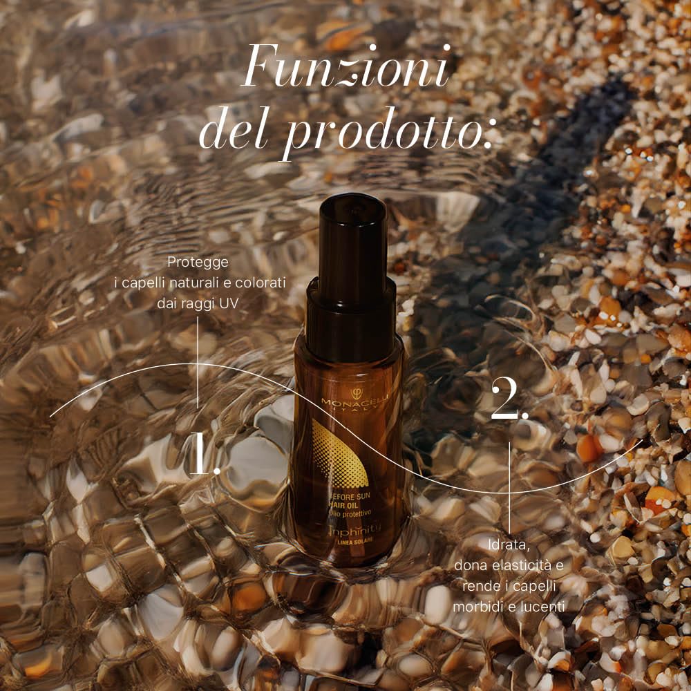 Monacelli Kit Solare: Crema solare Face & Body SPF 50 100ml + Olio protettivo per capelli Before Sun Hair Oil 50ml, protezione solare alta ideale per adulti e bambini