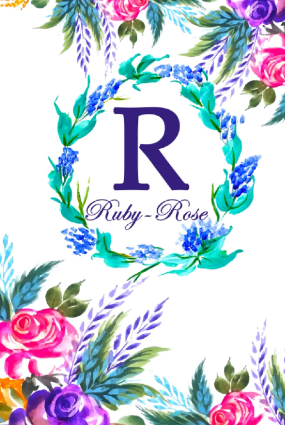 R: Ruby-Rose: White Floral Water Colour Theme (HardCover)