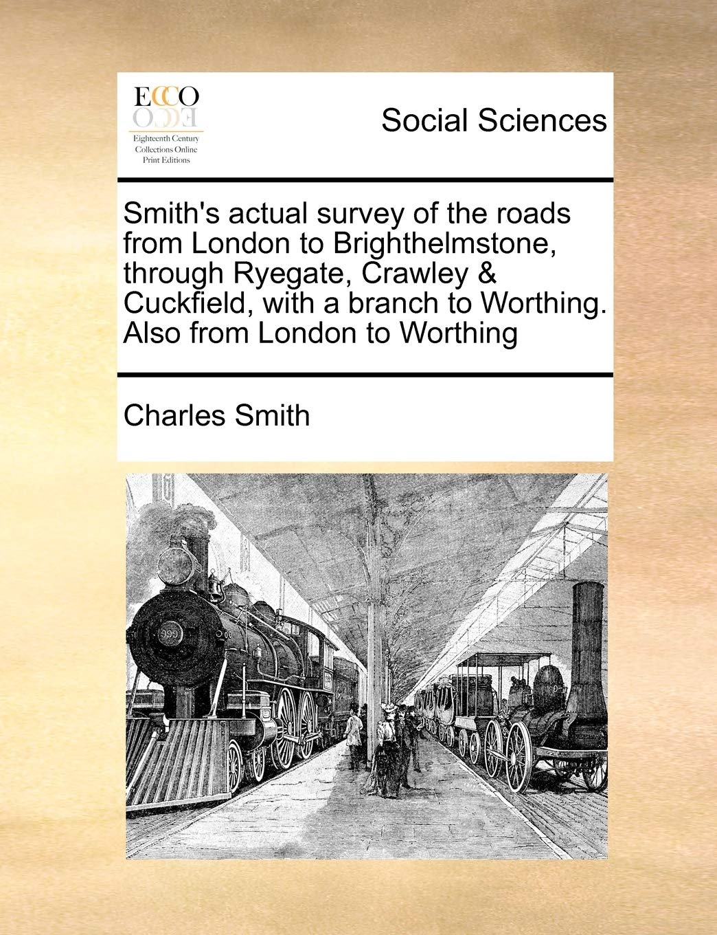 Smith's Actual Survey of the Roads from London to Brighthelmstone, Through Ryegate, Crawley & Cuckfield, with a Branch to Worthing. Also from London to Worthing