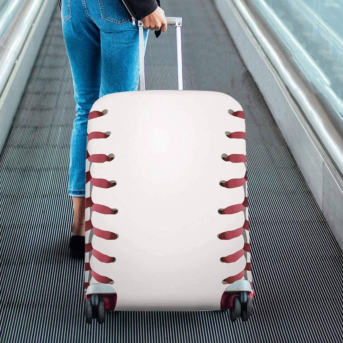 review InterestPrint Closeup of Baseball Cool Sports Travel Luggage Protector Baggage Suitcase Cover Fits 26