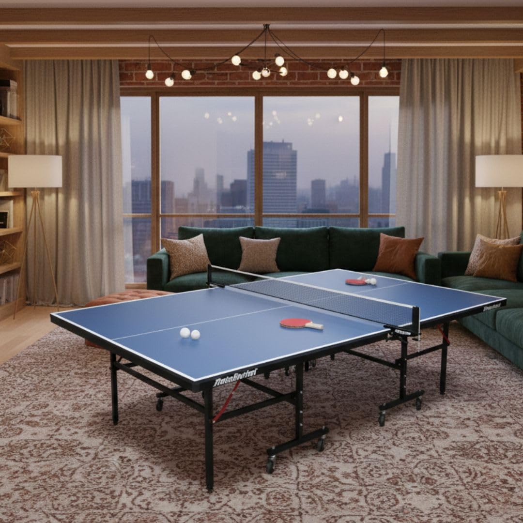 TAVOLO DA PING PONG - Dimensioni Regolamentari - INCLUSO SET COMPLETO Racchette, Palline e Rete - Da Interno