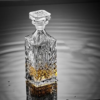 Crystal Whiskey Western Wine Glass Set Creative Western Wine Bottle with Lid Wine Bottle Wake up Device Wine Set Suitable for Home Bars
