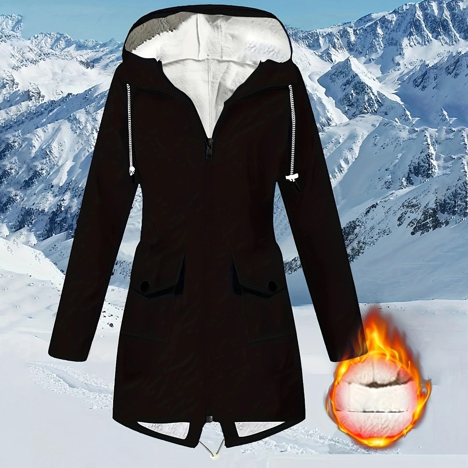 Giacca Antipioggia Da Donna Leggera Con Cappuccio Lungo, Impermeabile, Viaggio, Antivento, Trench Giubbotto Elegante Trekking Antivento Corsa Running Impermeabili E Impermeabile Lungo