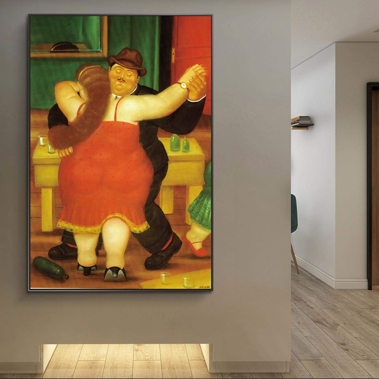 Guying Art Tela stampata I ballerini di Fernando Botero Famosa arte della pittura su tela Immagini per soggiorno Home Decor Poster 60x90cmx2 Senza cornice