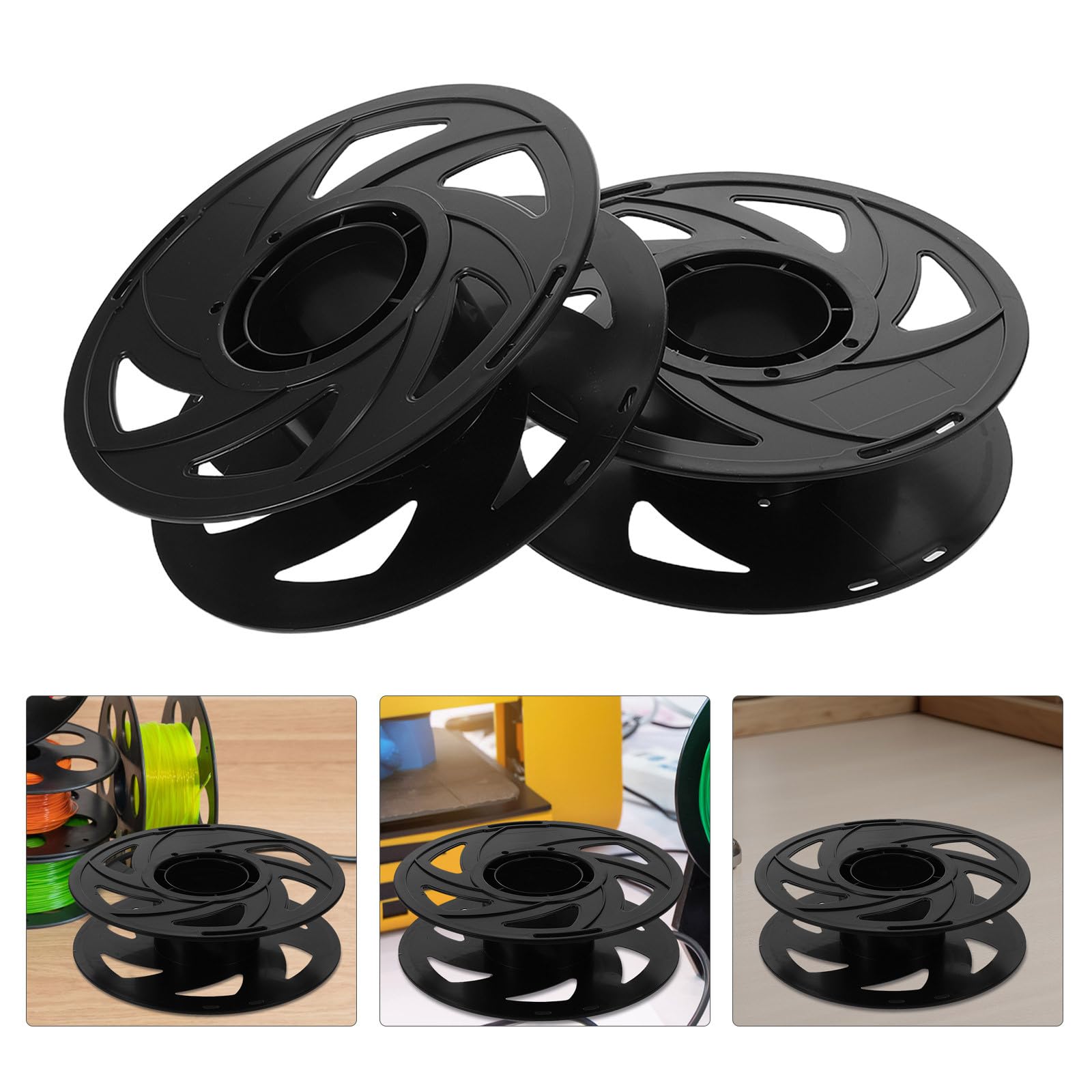 Ipetboom Carretes de Filamento para Impresora 3D Vacíos, Paquete de 6 Piezas de Plástico Desmontable, Compatibles Pla, ABS y Petg, Ideales para Almacenamiento en Taller de Impresión