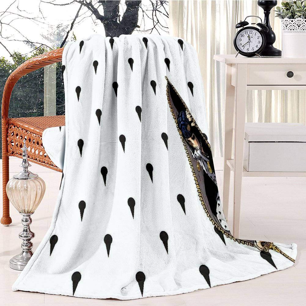 JoJo Bruno Bucciarati Pattern [Zipper Ver ] Bed Blanket Plush Velvet Soft Warm Blanket Lightweight Microfiber Cozy Blanket Christmas Blanket for Bed Couch Chair Sofa, 130x150cm