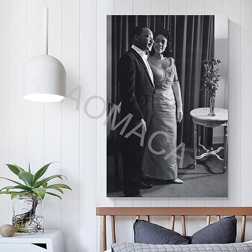 Miniatura 5 de Póster fotográfico en blanco y negro de Martin Luther King Jr y esposa, Coretta Scott King, póster de fotografía retro Po, pósteres e impresiones