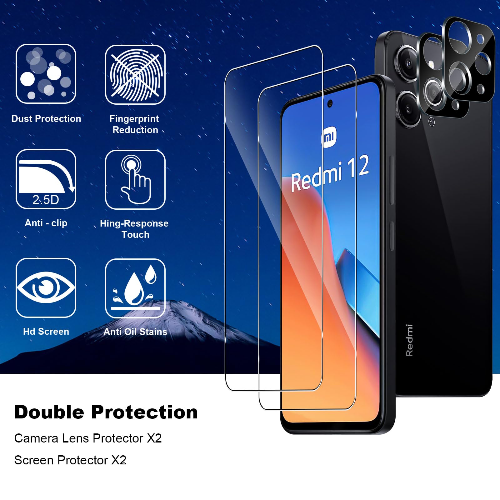 smart engineered 3D Pellicola protettiva per schermo per Xiaomi Redmi 9 antiriflesso [2 pezzi Opaco, Case-friendly, Non Vetro Temperato ma Pellicola Protettiva TPU