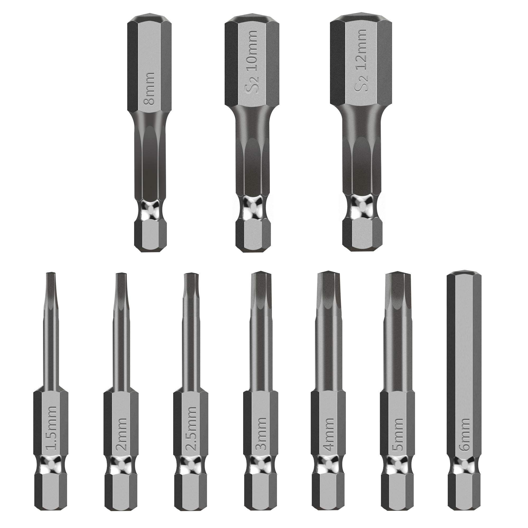 Hex Head Allen Wrench Drill Bit Set 10 