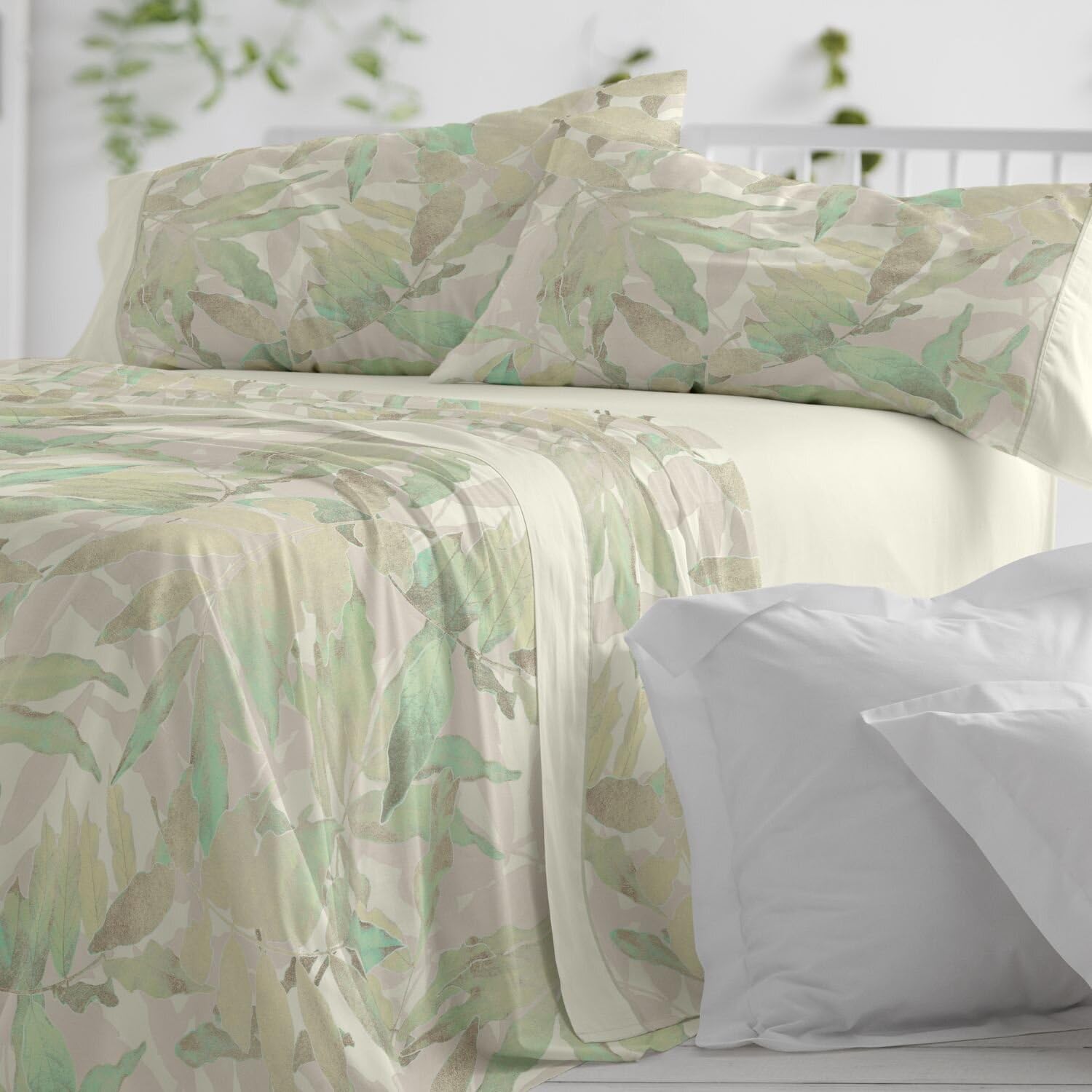 Burrito Blanco | Juego de sábanas | Cama de 150 a 160cm. (+Medidas Disponibles) | Diseño 044 | Color Oliva (150-160x190/200cm.)
