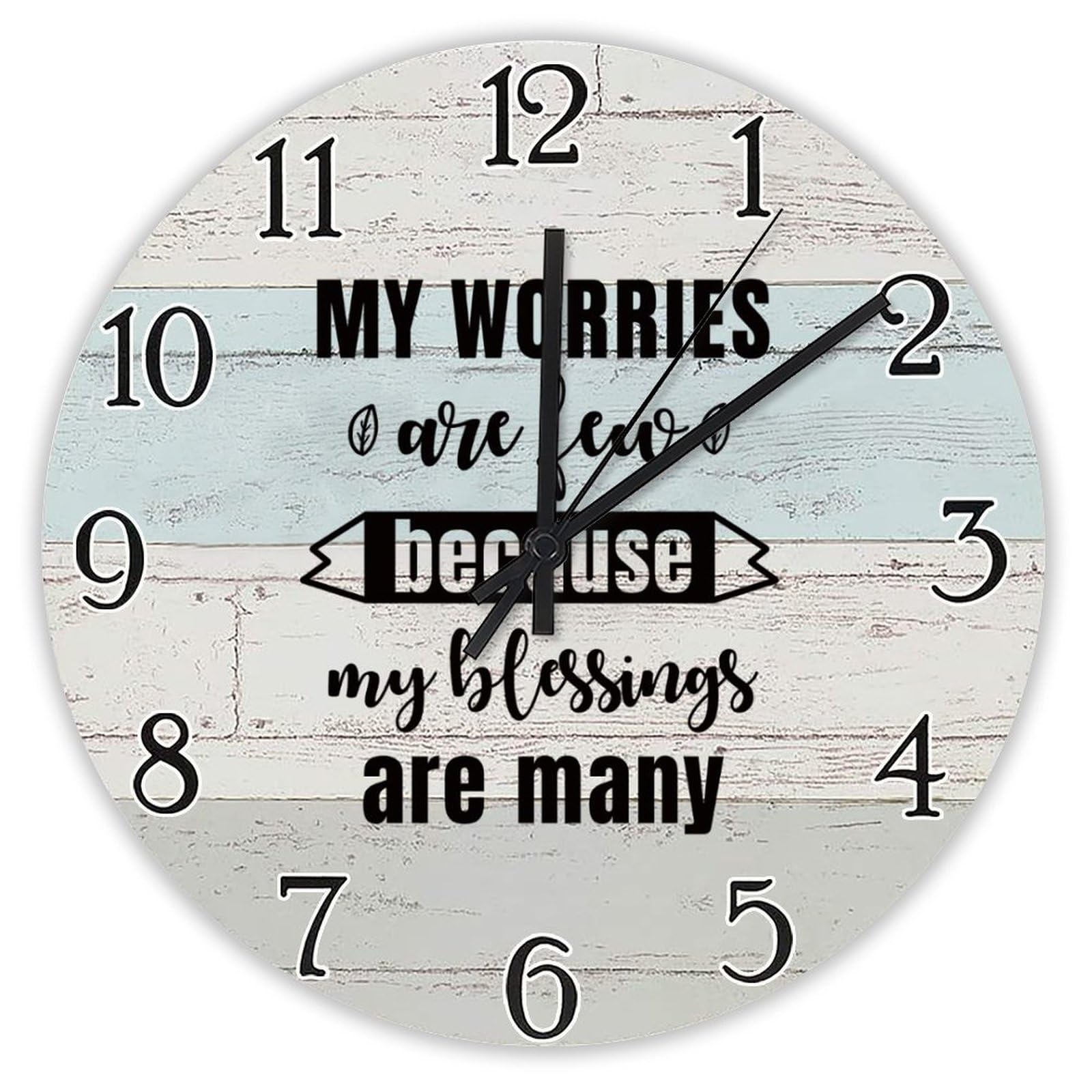 Horloge murale à quartz sans tic-tac en bois pour retrouver le calme chez soi