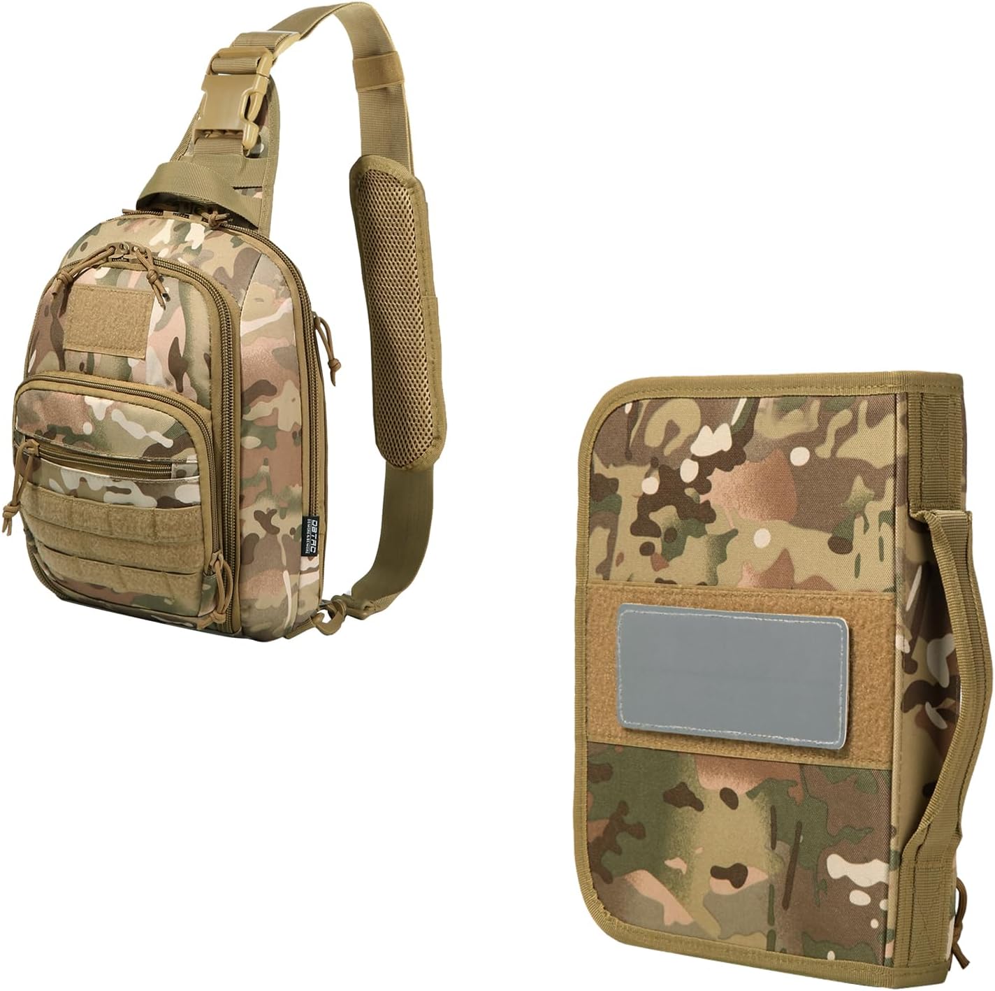 DBTAC Tactical Chest Sling Pack + Stiffen Pistol Case (CP