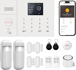 Alarmanlage Haus, Smart Sicherheitssystem mit Touchscreen, App | Alarmanlage für Wohnung, Haus, Büro: einfache DIY-Installation, mehrere Sensoren, Alexa & App-Steuerung