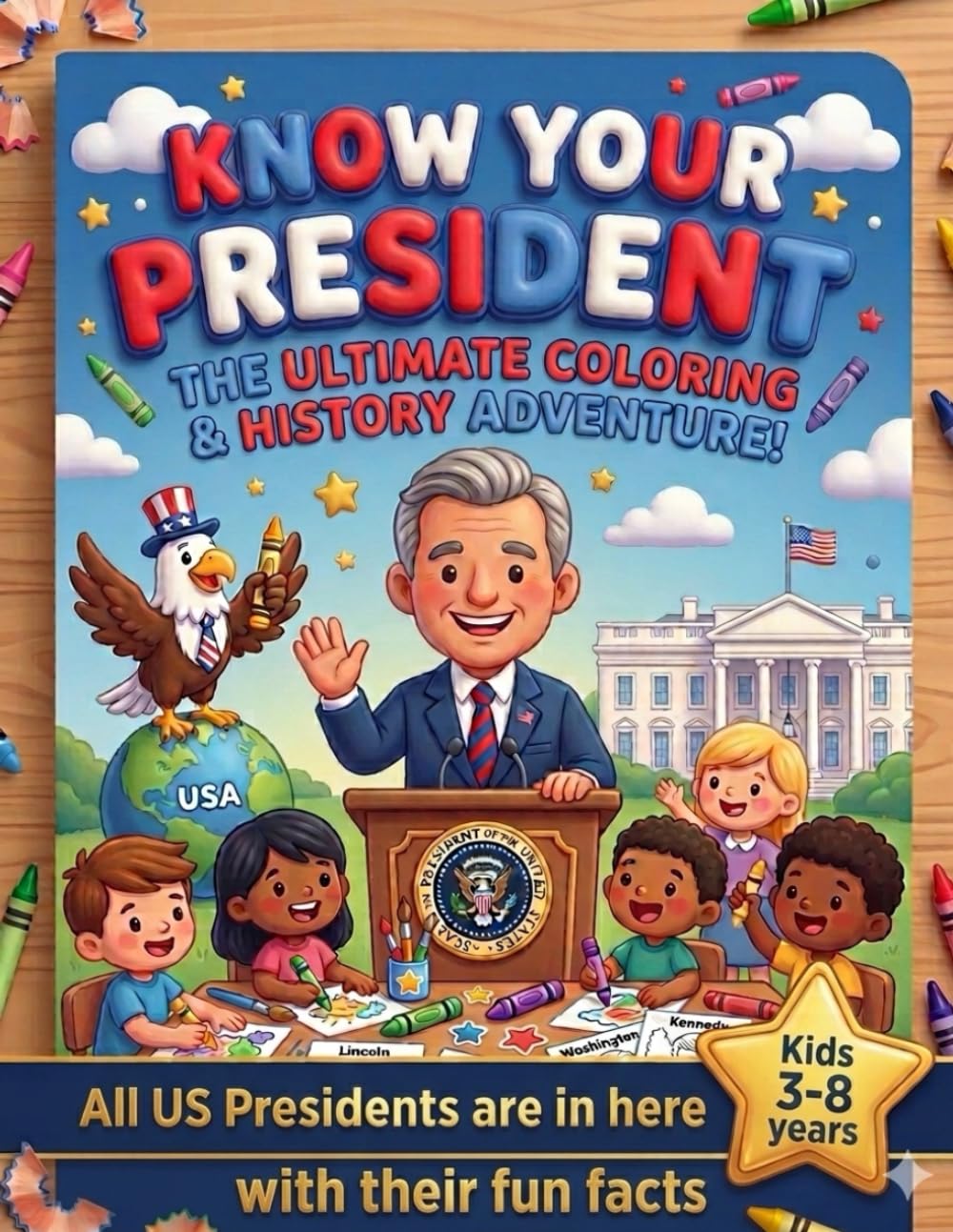 Know Your Presidents: A Fun Coloring Book for Kids: A Kid-Friendly U.S. Presidents Coloring Book Featuring George Washington, Abraham Lincoln, and ... History Activities for Young Learners