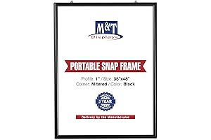 M&T Displays Portable Snap Poster Frame 36x48 Inch
