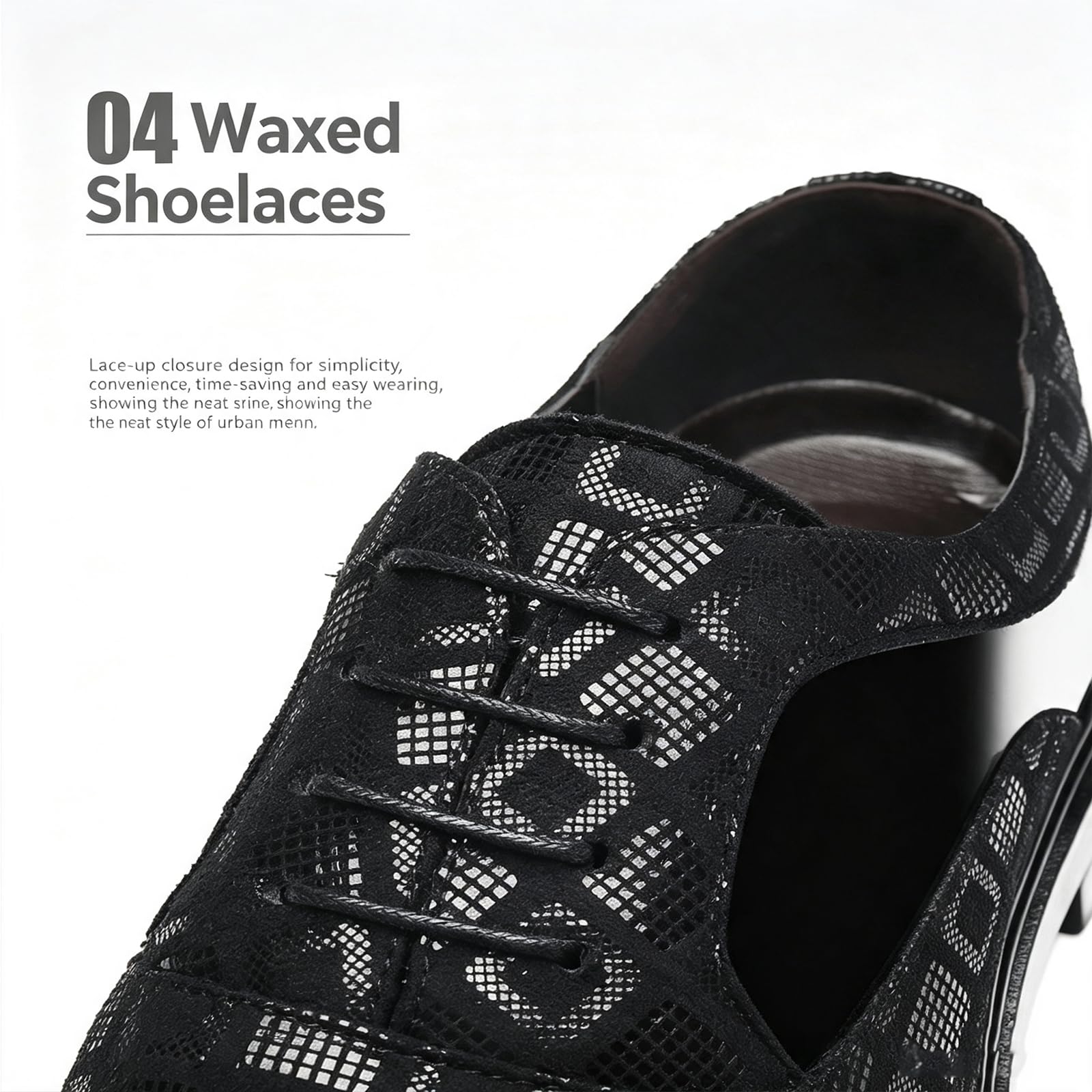 Scarpe Eleganti da Uomo Stringate | antiscivolo, Comode, Traspirante, in pelle PU, oxford, Festa, Formale, Party