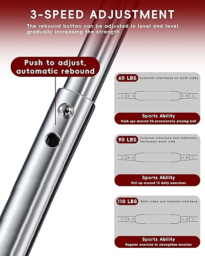 Miniatura 2 de Entrenador de brazo Twister, equipo de entrenamiento de pecho ajustable de 66 a 170 libras, entrenador de brazo de torsión, fortalecedor de