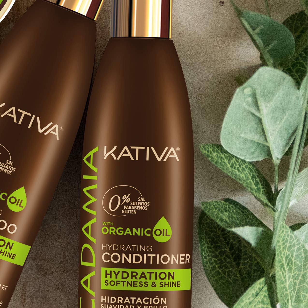 KATIVA Macadamia Hydrating Conditioner, 8.45 Fl Oz - Moisturizes and Strengthens Dry Hair with Organic Macadamia Oil, Sulfate Free, Gluten Free, Paraben Free