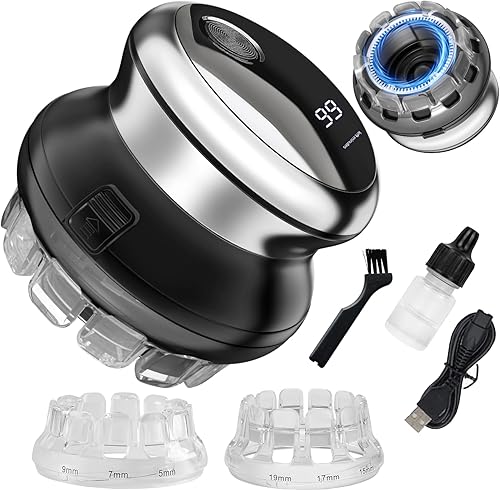 Miniatura 8 de Kit de corte de pelo para hombres  Herramienta de corte de pelo DIY con sistema de corte automático y peines guía ajustables, fácil de cortar tu