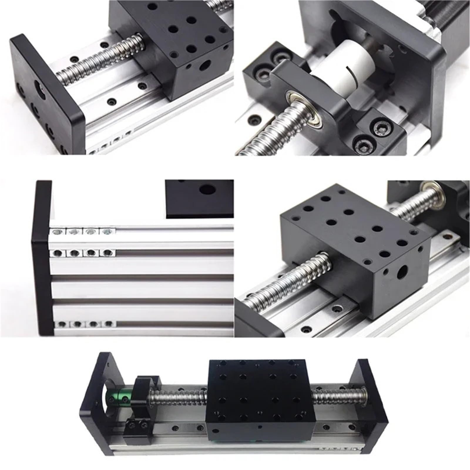 Prowadnica liniowa SFU1610 z precyzyjnym mechanizmem liniowym, śrubą kulową, podwójnym kwadratem, 100-600 mm, ze śrubą kulową, ze stołem przesuwnym, osią platformy (500 mm)