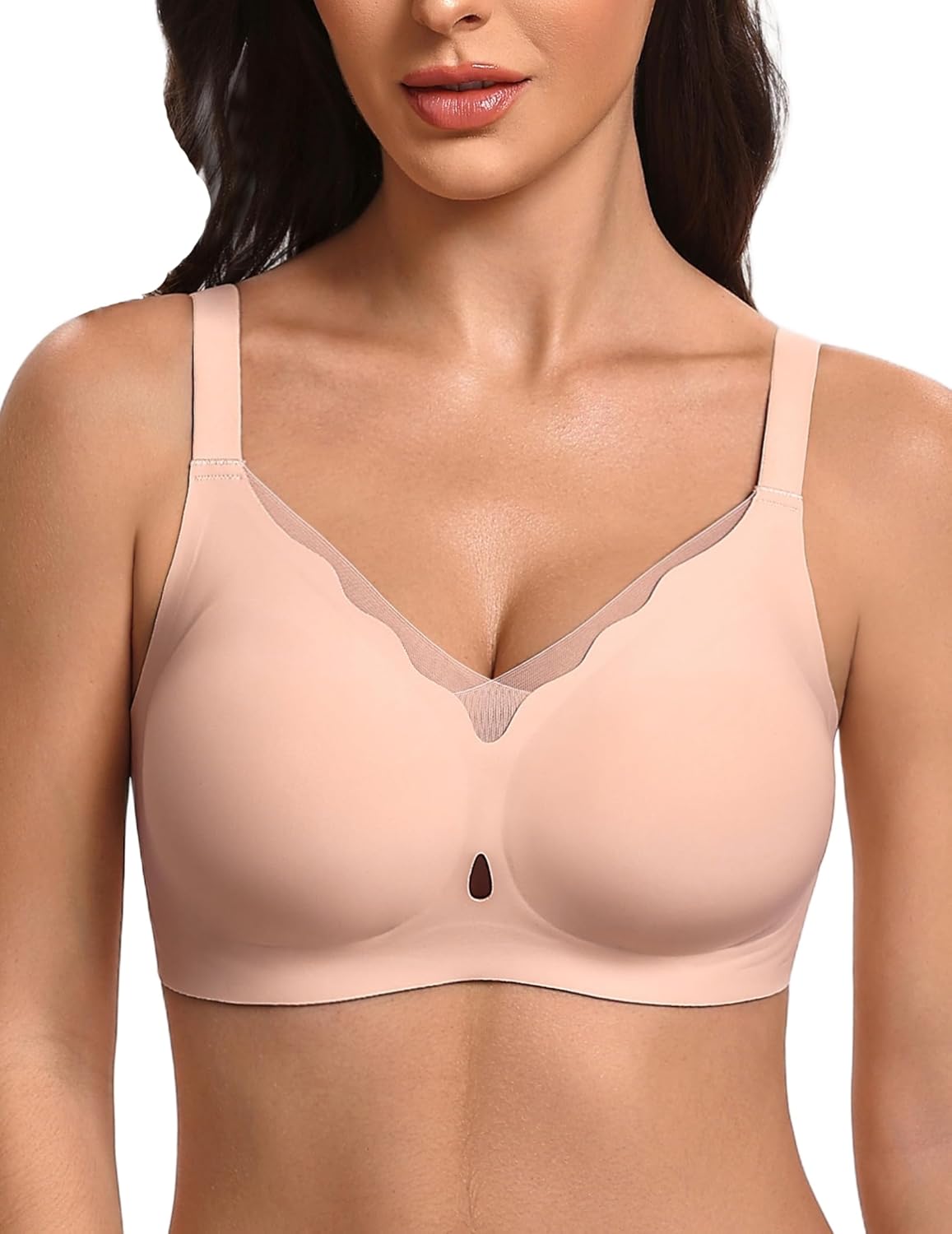 Avidlove Jelly Bras for Women Wireless Wave Seamless Full Coverage Bra Comfort Tshirt Padded Bralette Everyday Bras