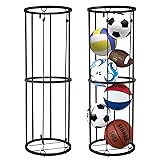 Garage Ball Storage Rack - Wall-Mounted Vertical Ball Holder for Basketball, Soccer, Volleyball, Football - Space-Saving Sports Organizer for Garage, Home, Basement, Kids' Room, Outdoor Use Medium size