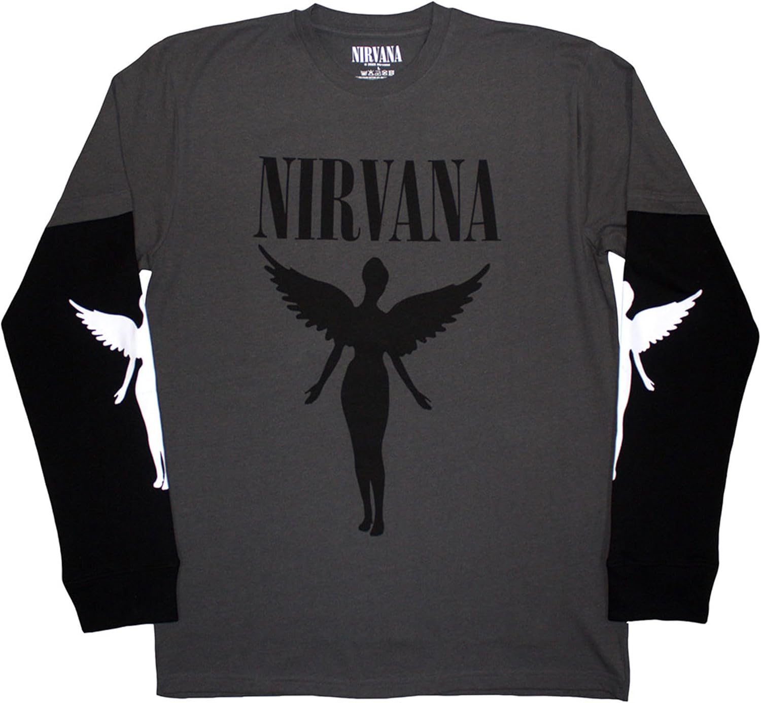 Nirvana in Utero Mono Layered Long Sleeve T Shirt