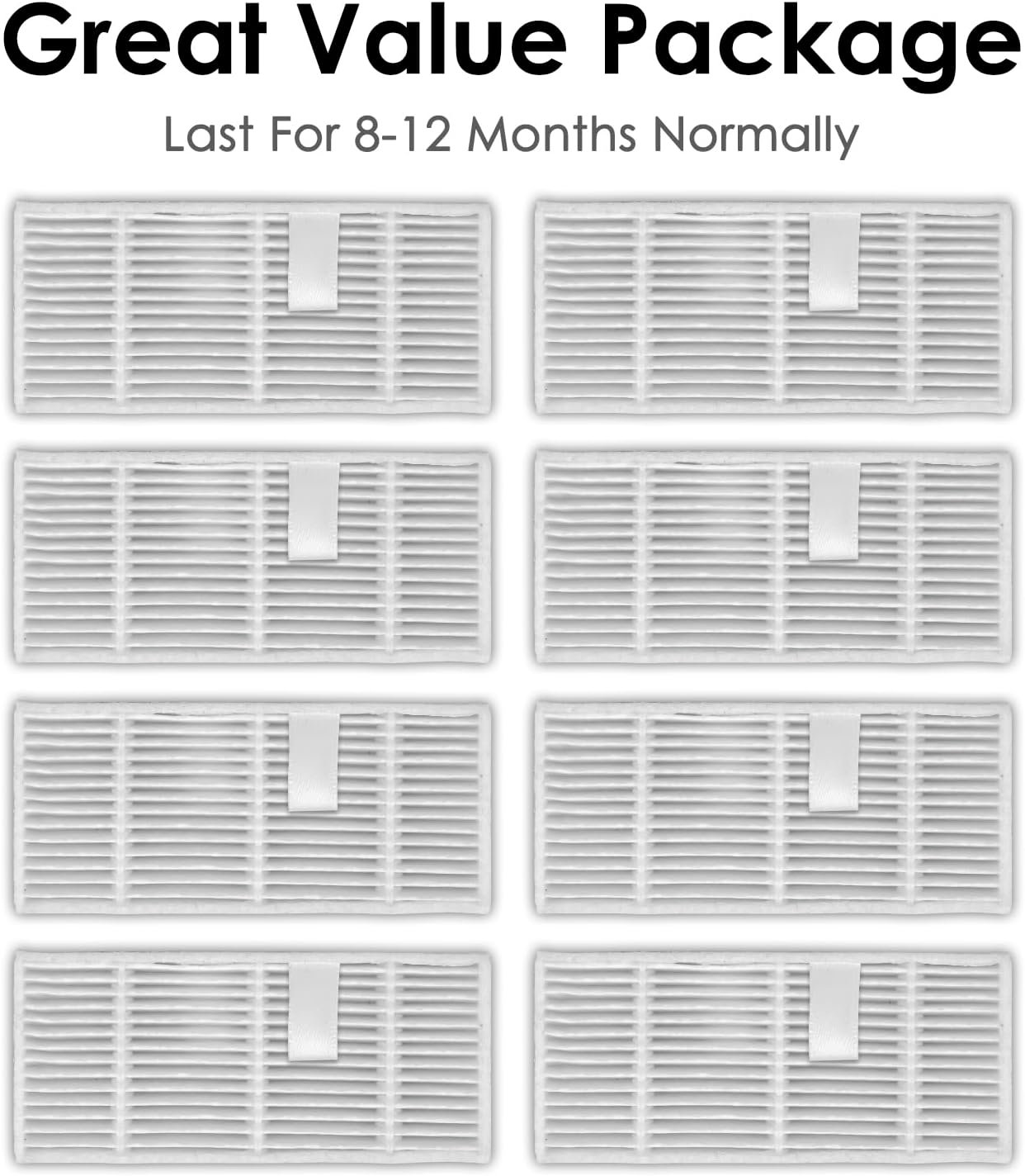 (8 Pack) C20 Omni Replacement HEPA Filters Compatible With Eufy C20 Omni Robot Vacuum, Filter Kit, Replacement Parts, Filters Accessories Kit, Vacuum Filters