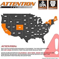 Vista 8 de M-AUTO Convertidor catalítico compatible con Volkswagen Beetle 2001, 2002, 2003, 2004, 2005, Volkswagen Beetle 2001, 2002, 2003, 2004, 2005, 2006