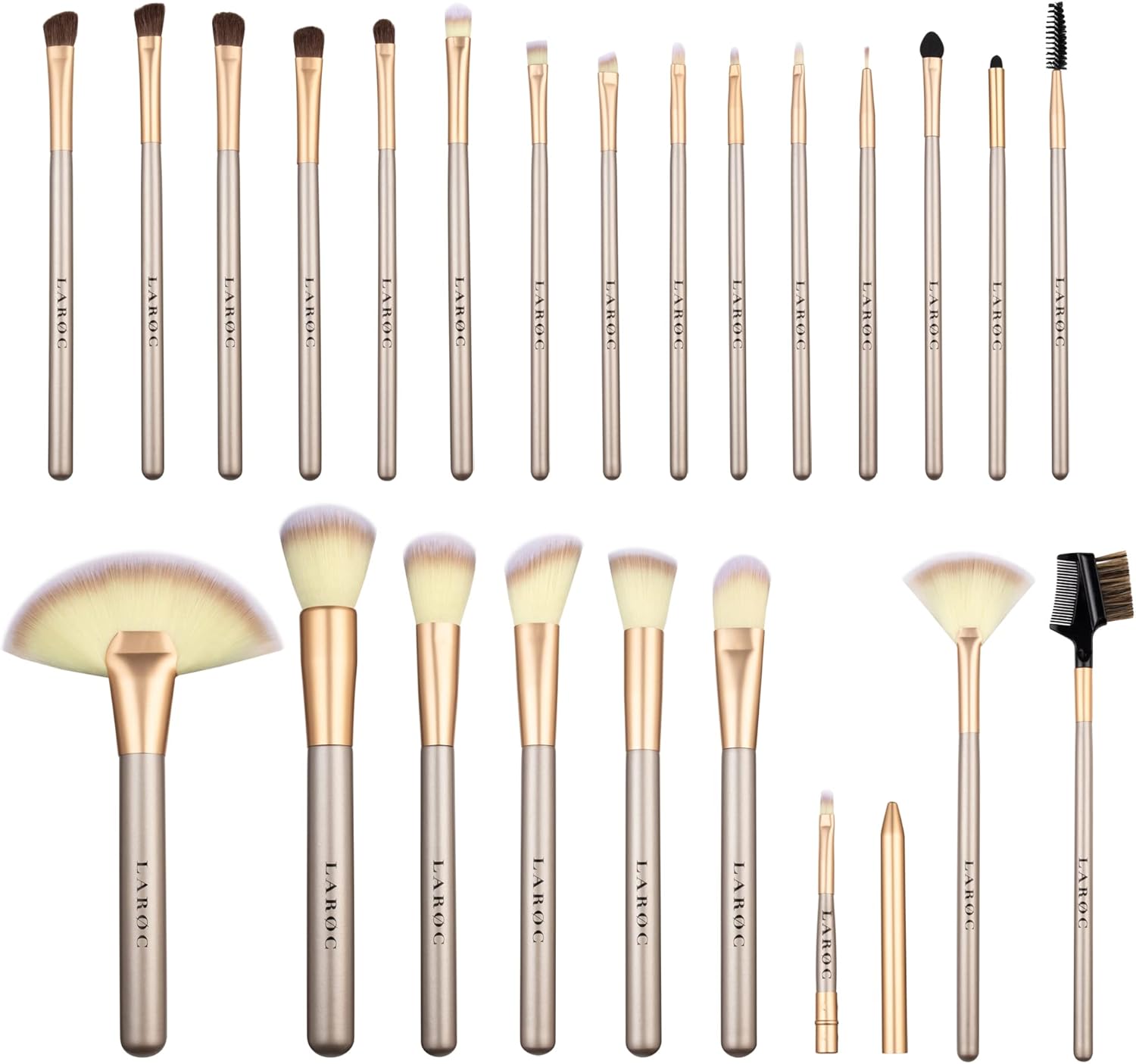 LaRoc 24pc Makeup Brushes Set Diverse Premium Synthetic Make Up