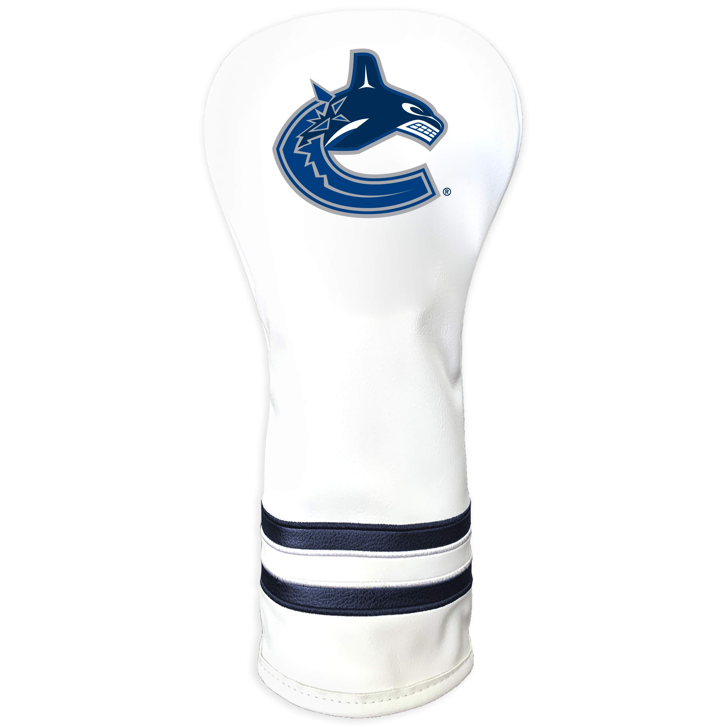 Team Golf NHL Vancouver Canucks White Vintage Fairway Golf Club Headcover, Form Fitting Design, Retro Design
