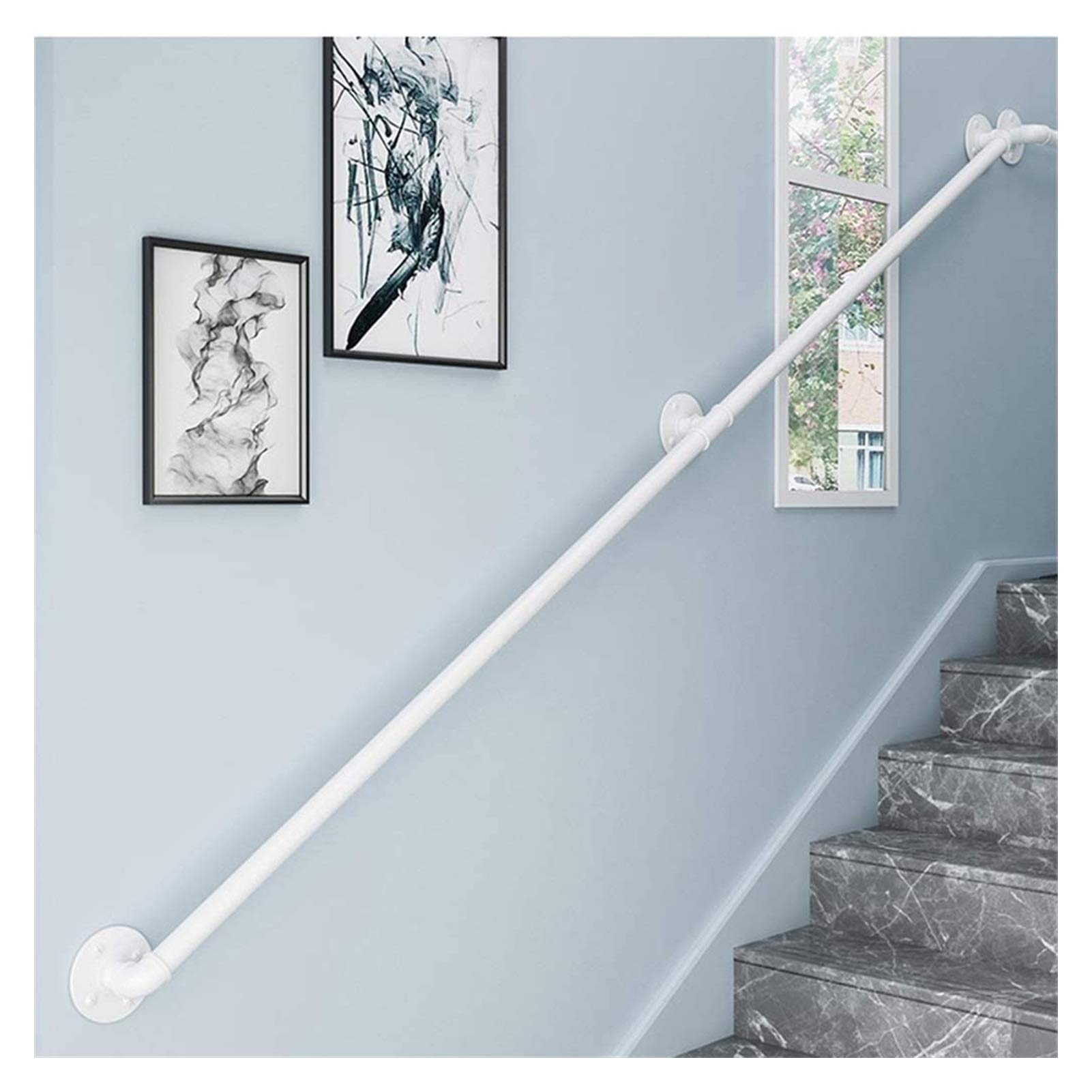 Barres d'appui extérieures pour escaliers afin de sécuriser l'accès au jardin