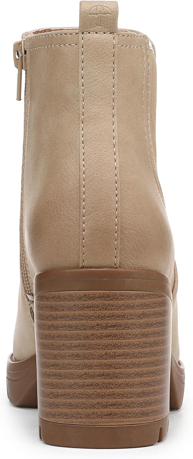 Naturalizer Womens Madalynn Gore Lug Sole Heeled Ankle Bootie