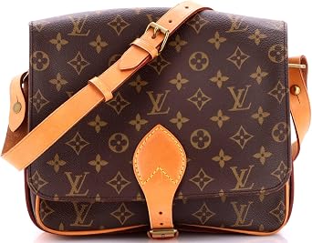 Pre-Loved Cartouchiere Handbag GM, Brown