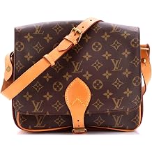 Pre-Loved Cartouchiere Handbag GM, Brown