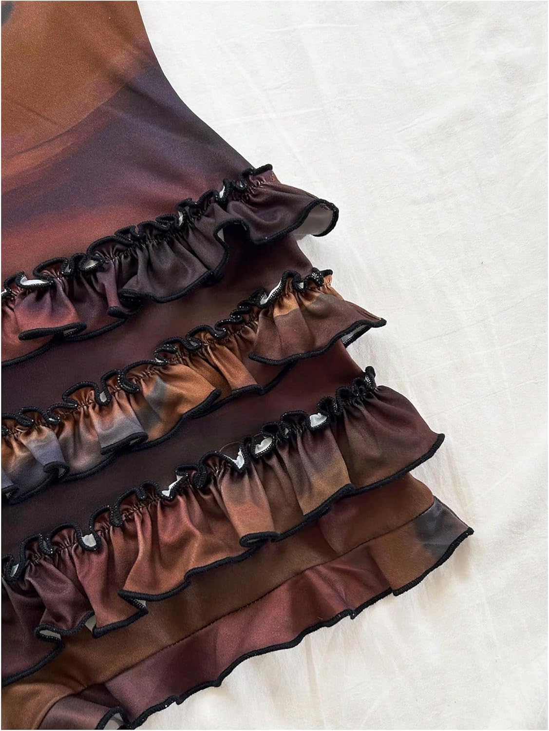 SweatyRocks Women's Sexy Lace Leopard Ropmer Y2k Halter Backless Short Jumpsuit Concert Outfits - Image 5