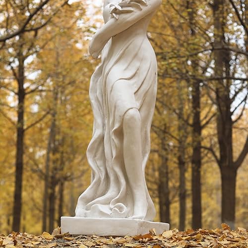 Miniatura 4 de Estatua de ninfa de jardín al aire libre, 51 pulgadas, escultura grande de óxido de magnesio, diosa de las flores de primavera, mitología griega,