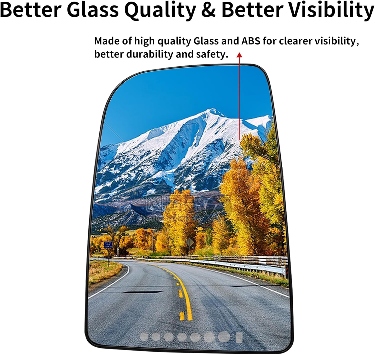 Driver Side Mirror Replacement for Mercedes Benz Sprinter 2012-2016，VOLKSWAGEN VW Crafter 2012-2016 - Left Side Mirror Glass, Rear View Mirrors Glass with Power Heated (A0028115234)