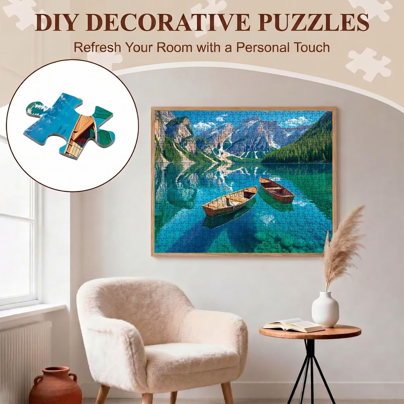 lac Paysage-2 Puzzle 3000 Pièces pour Adultes, Format 122 x 81 cm, Challenge Casse-Tête de Famille, Loisirs Créatifs et Relaxation, Pièces Robustes avec Lettres au Dos, Décor Murale Salon f0-298