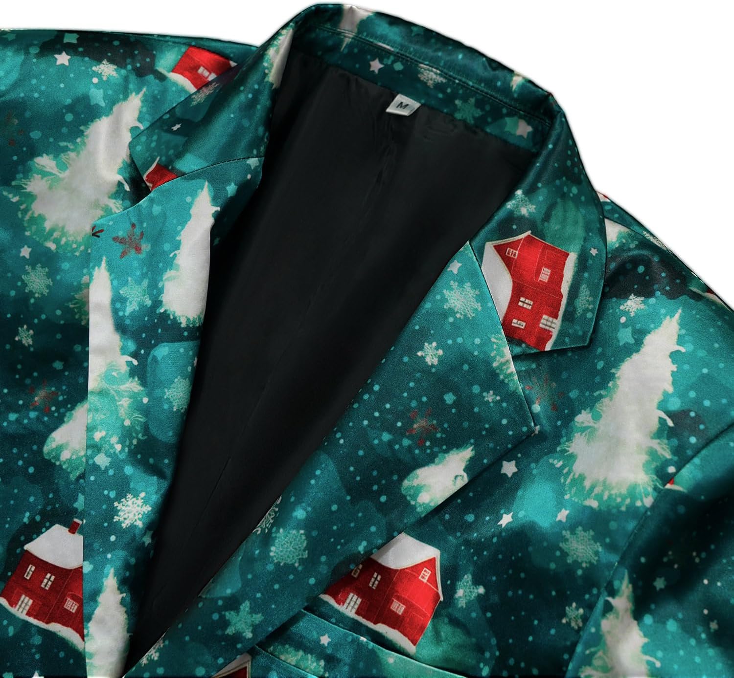 Teyujosem Men's Christmas Party Suit Casual Business Christmas Fun Ugly Printed Suit Set