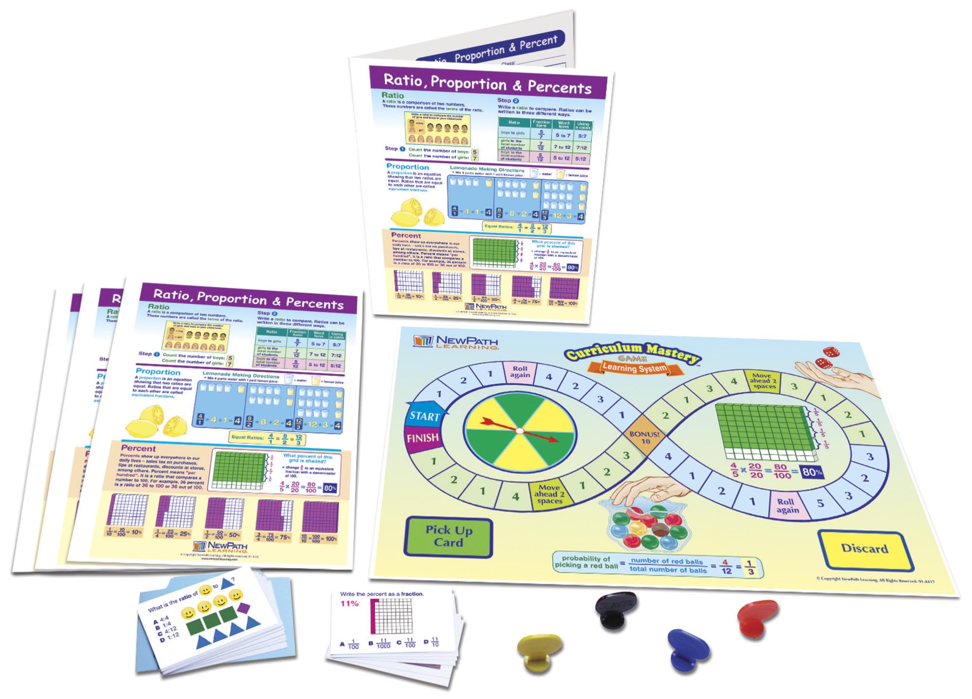 Jeu éducatif Ratio, Proportion et Pourcent - Niveau 3-5