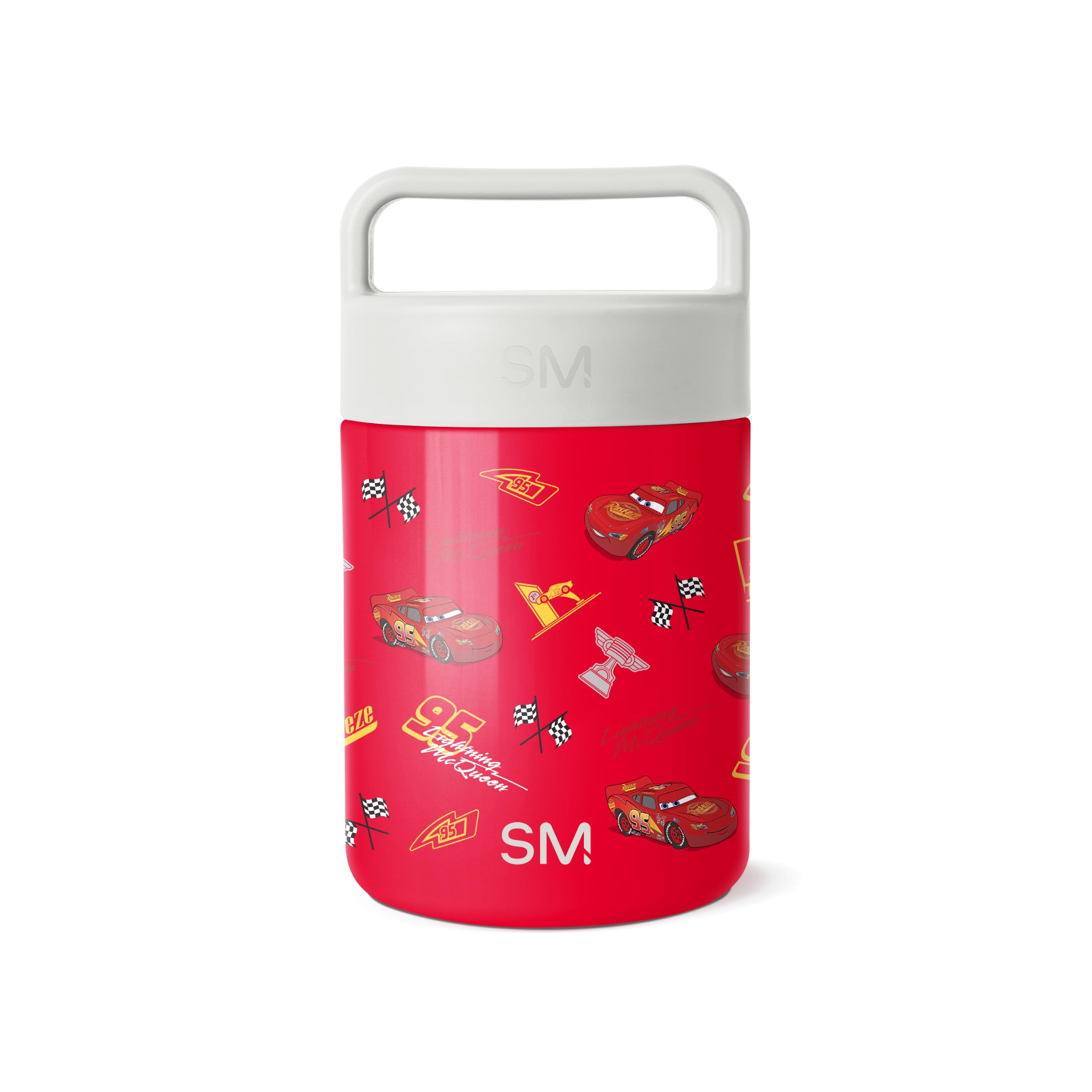 Simple Modern Disney Cars Insulated Food Jar with Handle | 12oz | Provision Stainless Steel Food Jar, Lunch Container | Leak Proof for Kids, Adults, Smoothie Bowl, Soup | Lightning McQueen