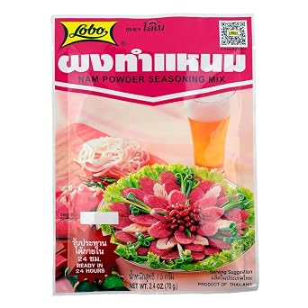 Lobo Nam Powder Seasoning Mix for Fermenting Pork 2.4 OZ. Pack of 5