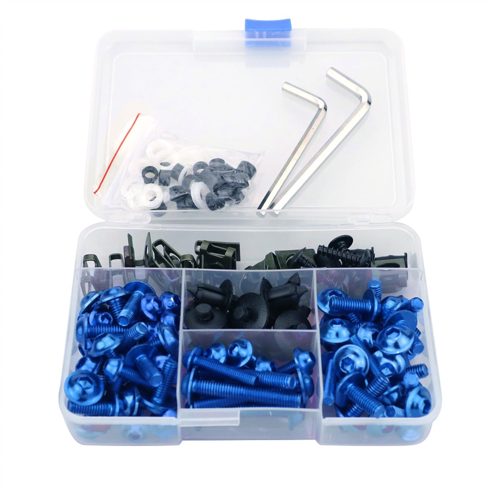 Set Utensili ferramenta Accessori Moto Vite Completa per Bulloni Carenatura per K&awasaki Z1000 Z250 Z400 Z650 Z800 Z900 RS ABS 2011-2019(Blu)