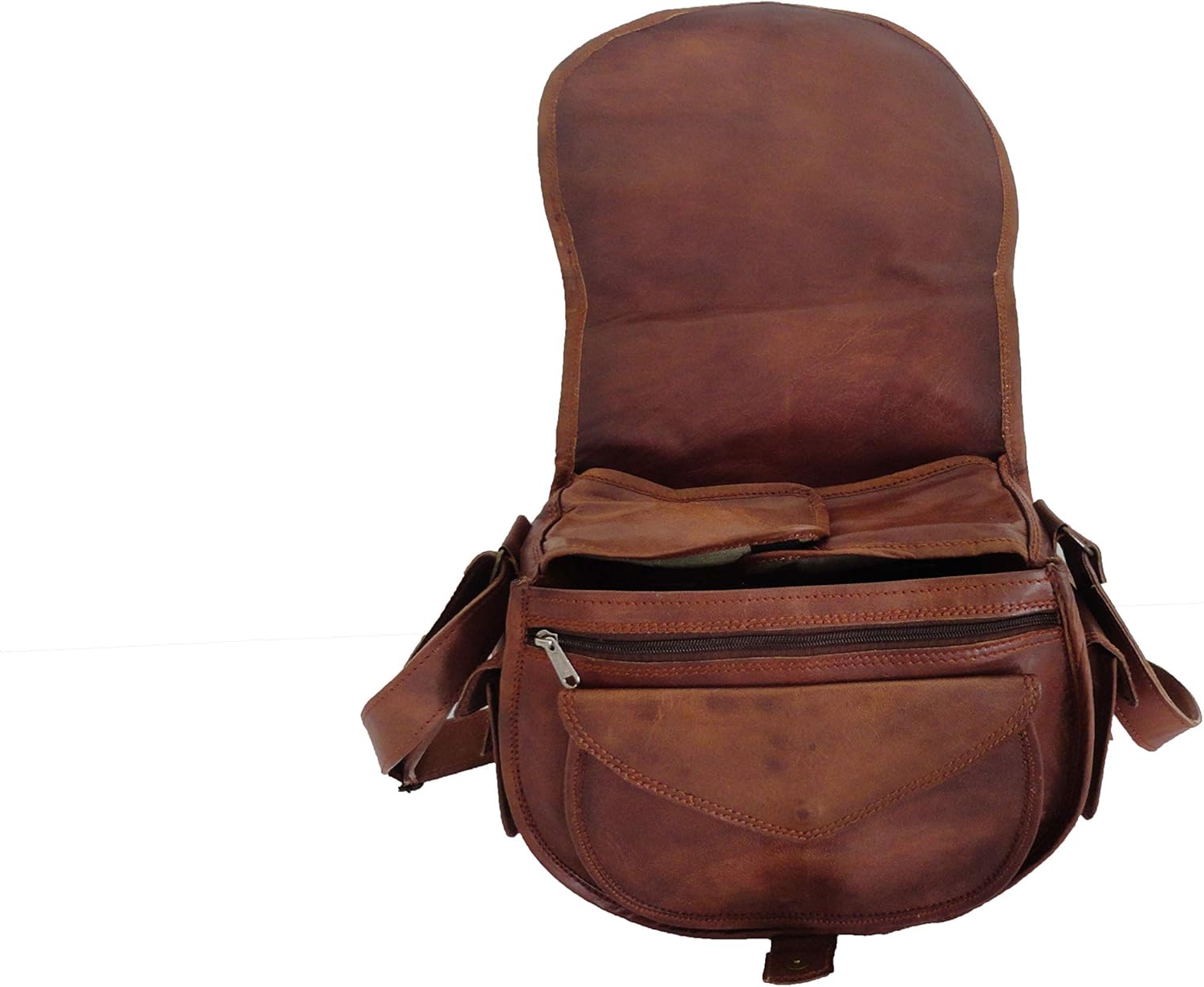 Vintage Leather DSLR Camera Messenger Bag Fits DSLR with 2 Lenses, compatible for Canon Sony Nikon Canon Olympus and So On