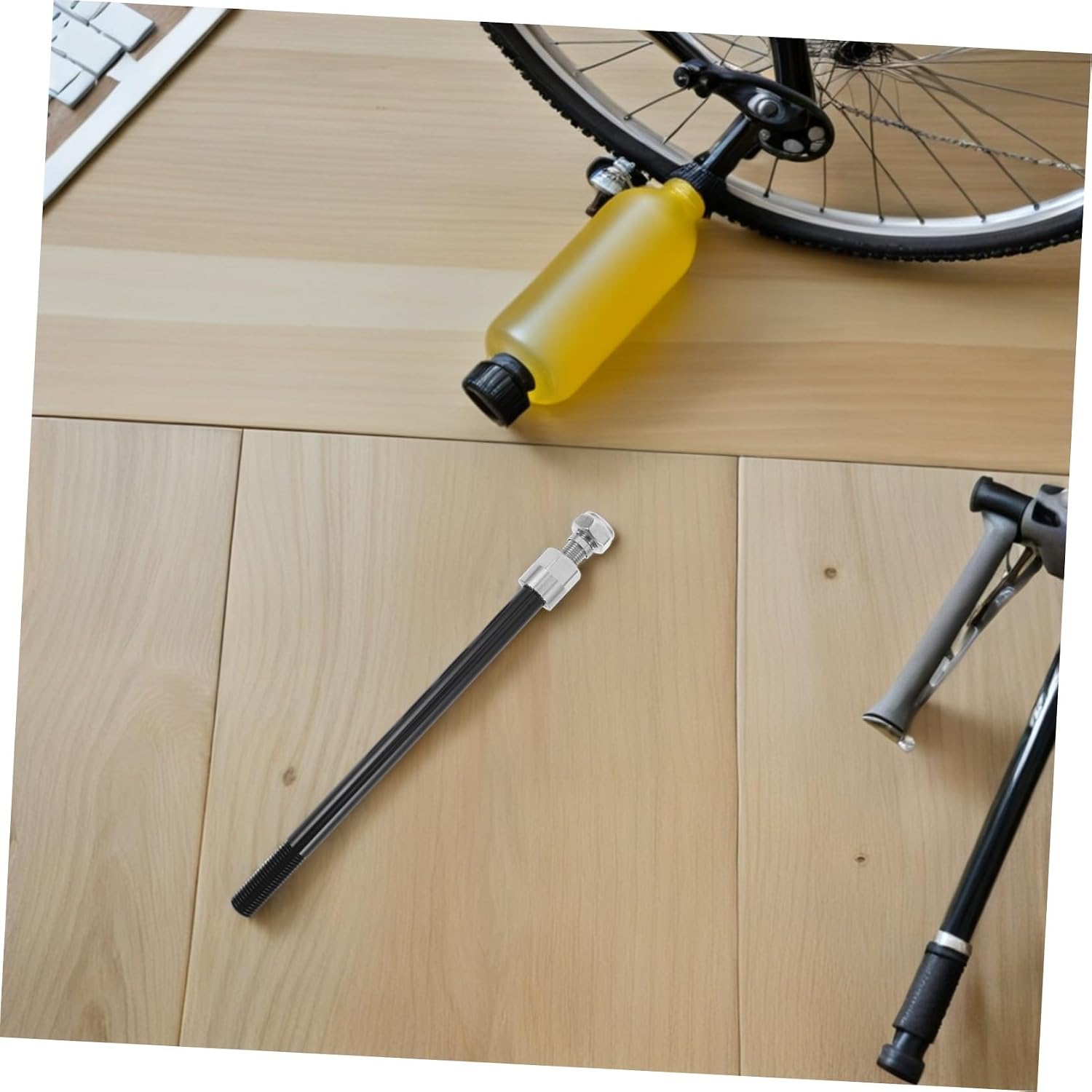 Bike Trailer Thru Axle Adapter M12x1.5 Thread Pitch 160-178mm Spindle Replacement for Bicycle Trailer Hitch Compatible with 12mm Rear Bike Axle for Outdoor Cycling