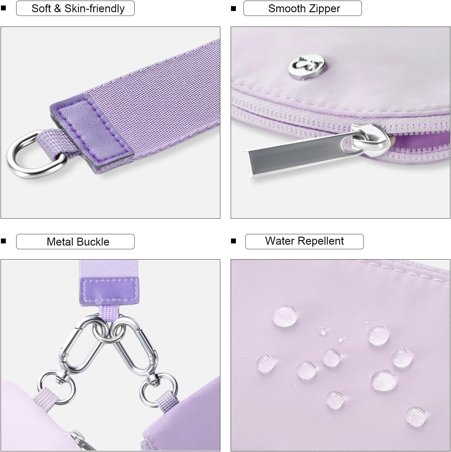 Babysun Mini Zip Around Dual Pouch Wristlet With 2 Straps Wristlet Keychain Wallet for Women Coin Purse Small Cute for Teen Girl - Image 5