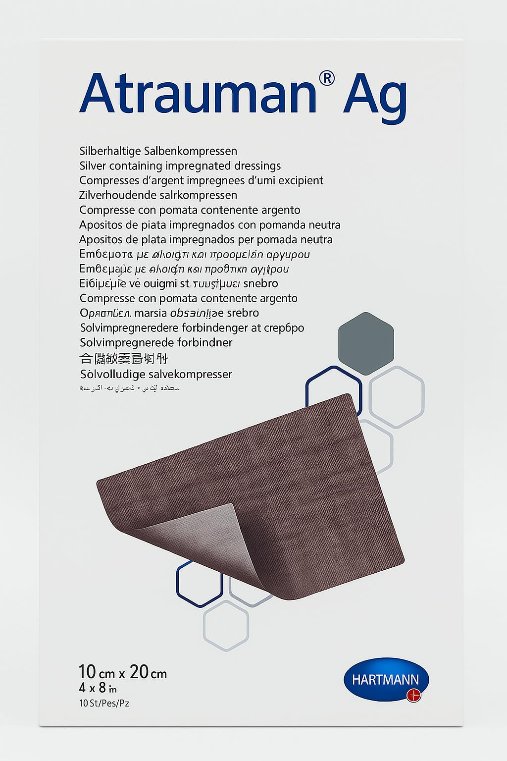 Atrauman AG Silver 10 x 20cm (x10)