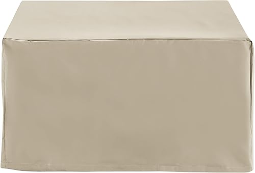 Miniatura 8 de Crosley Furniture CO7507-GY - Mesa cuadrada o otomana de vinilo reforzado de calibre pesado para exteriores, color gris, cuadrado de 33 pulgadas